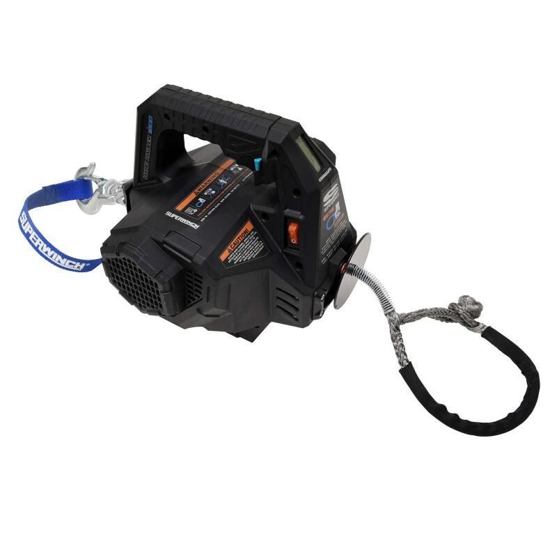 Superwinch Hand Hauler 1000 Winch 24 VDC 1000 lbs Line Pull Soft Shackle Rope End Safely Superwinch Hand Hauler 1000 Winch 24 VDC 1000 lbs Line Pull Soft Shackle Rope End Safely
