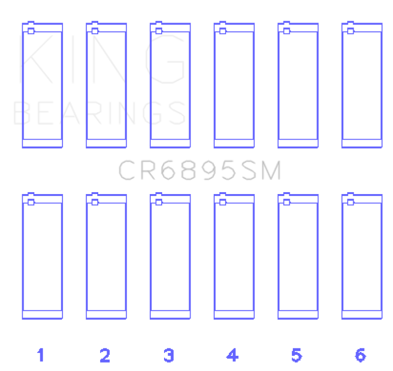 King Engine Bearings Ford Ecoboost 3.5L V6 (Size +0.50mm) Connecting Rod Bearing Set King Engine Bearings Ford Ecoboost 3.5L V6 (Size +0.50mm) Connecting Rod Bearing Set