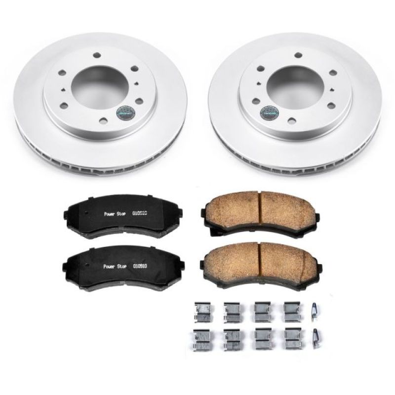 Power Stop 01-06 Mitsubishi Montero Front Z17 Evolution Geomet Coated Brake Kit Power Stop 01-06 Mitsubishi Montero Front Z17 Evolution Geomet Coated Brake Kit
