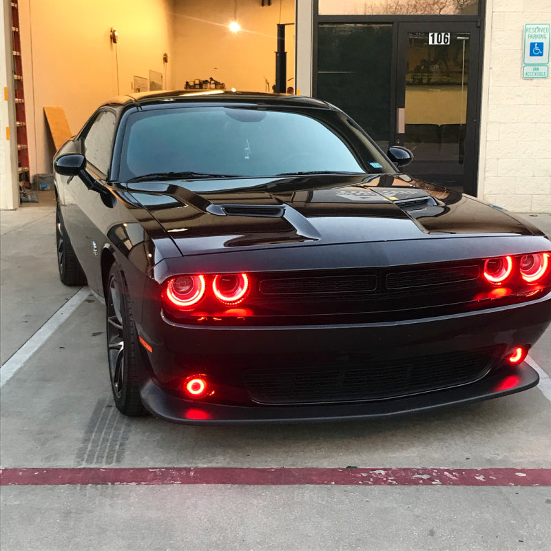 Oracle 15-21 Dodge Challenger Waterproof LED Fog Light Halo Kit - ColorSHIFT Oracle 15-21 Dodge Challenger Waterproof LED Fog Light Halo Kit - ColorSHIFT