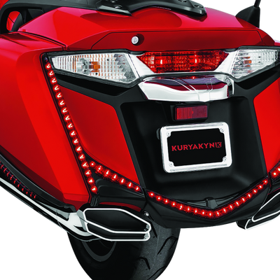 Kuryakyn L.E.D. Vertical Rear Light Strips 12-17 GL1800 Gloss Black Smoke Lens