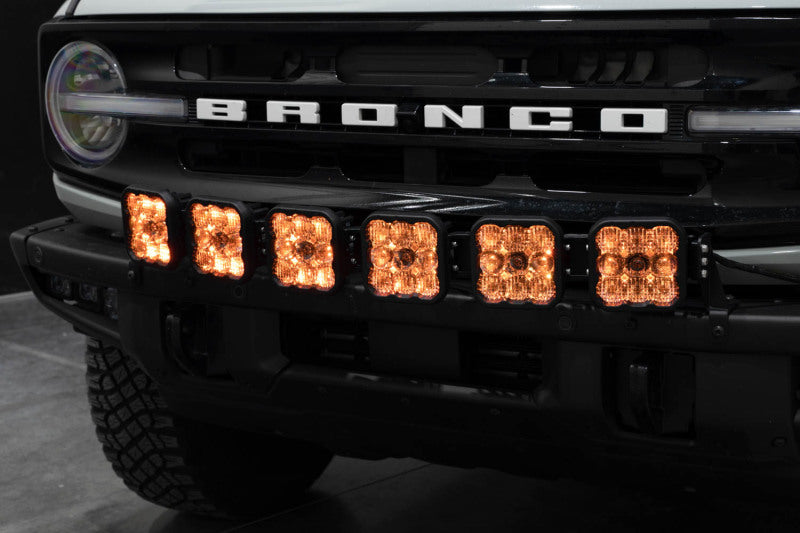 Diode Dynamics Bronco SS5 6-Pod CrossLink Grille Lightbar Kit Sport - White Combo Diode Dynamics Bronco SS5 6-Pod CrossLink Grille Lightbar Kit Sport - White Combo