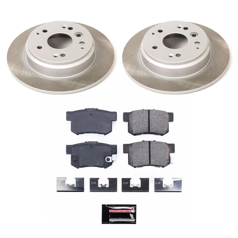 Power Stop 03-11 Honda Element Rear Semi-Coated Rotor Kit Power Stop 03-11 Honda Element Rear Semi-Coated Rotor Kit