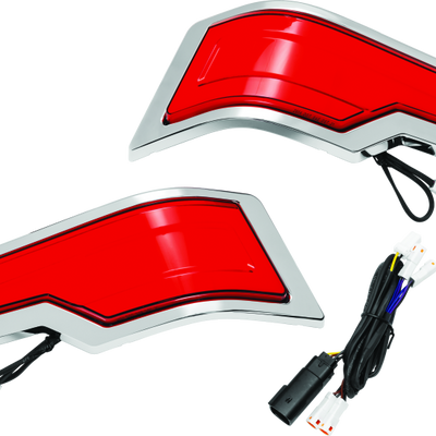 Kuryakyn Tracer Tour Pak Rear Lights Chrome Red Lens