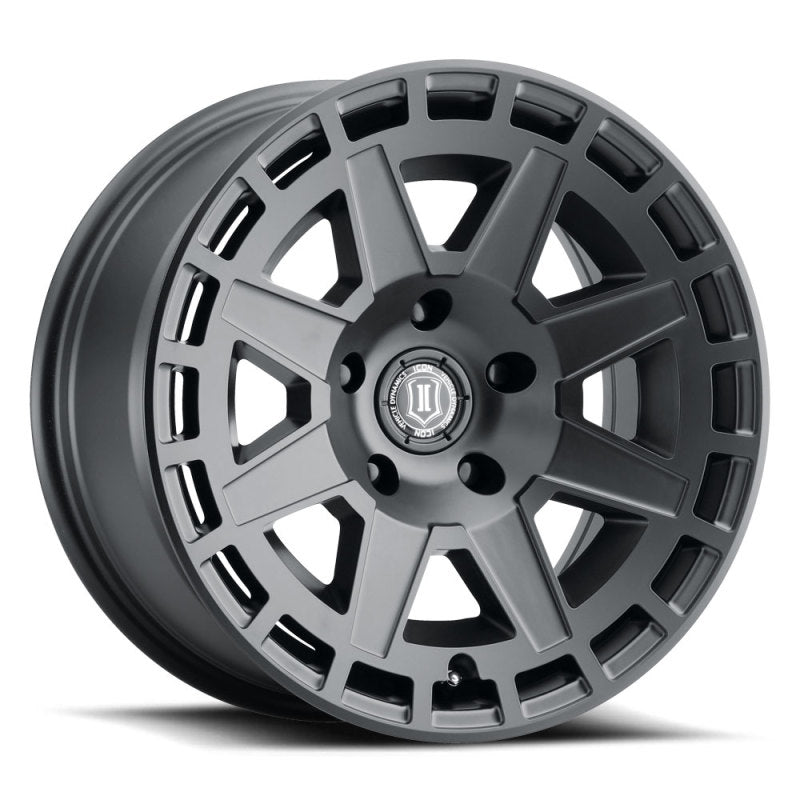 ICON Compass 17x8.5 6x5.5 0mm Offset 4.75in BS Satin Black Wheel ICON Compass 17x8.5 6x5.5 0mm Offset 4.75in BS Satin Black Wheel