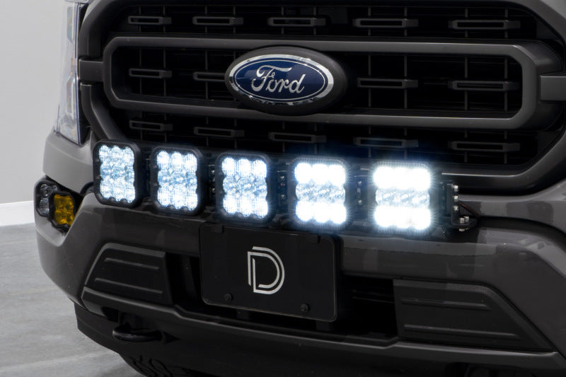 Diode Dynamics 21-22 Ford F-150 SS5 Grille CrossLink Lightbar KitSport - White Combo Diode Dynamics 21-22 Ford F-150 SS5 Grille CrossLink Lightbar KitSport - White Combo