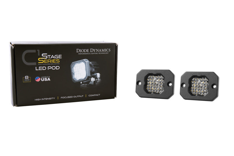 Diode Dynamics Stage Series C1 LED Pod Pro - White Flood Flush RBL (Pair) Diode Dynamics Stage Series C1 LED Pod Pro - White Flood Flush RBL (Pair)