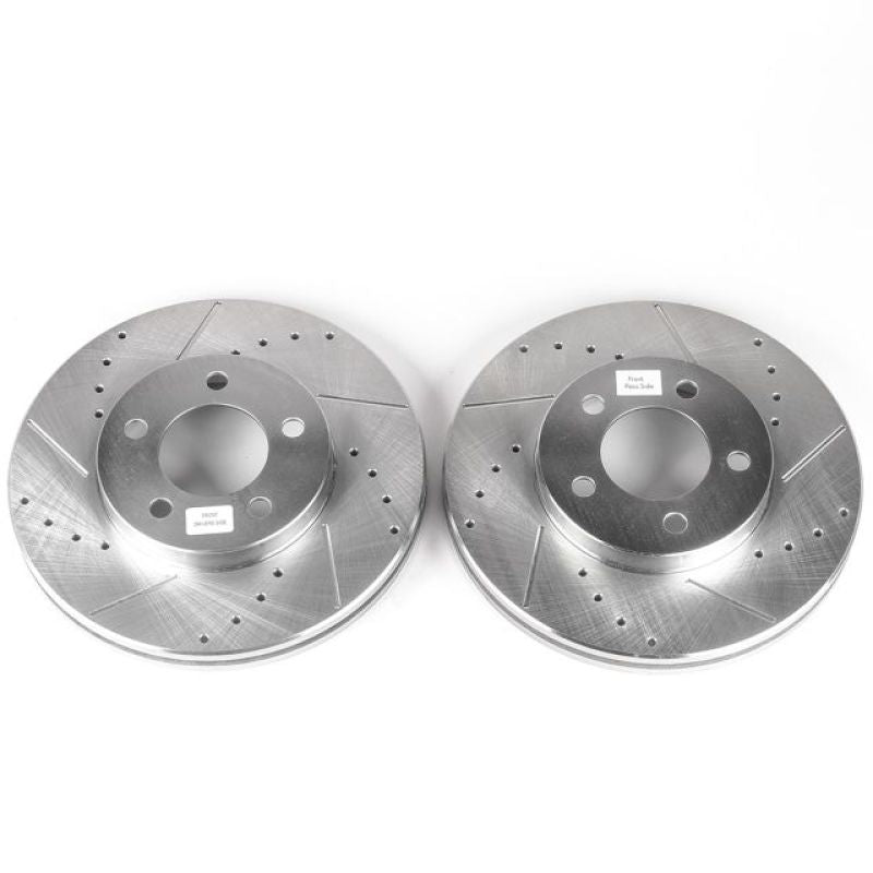 Power Stop 94-00 Ford Taurus Front Evolution Drilled & Slotted Rotors - Pair Power Stop 94-00 Ford Taurus Front Evolution Drilled & Slotted Rotors - Pair