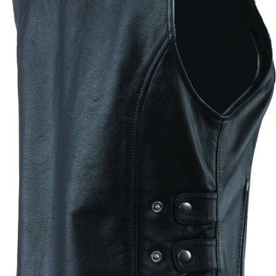 River Road Plains Leather Vest Black Womens - Small