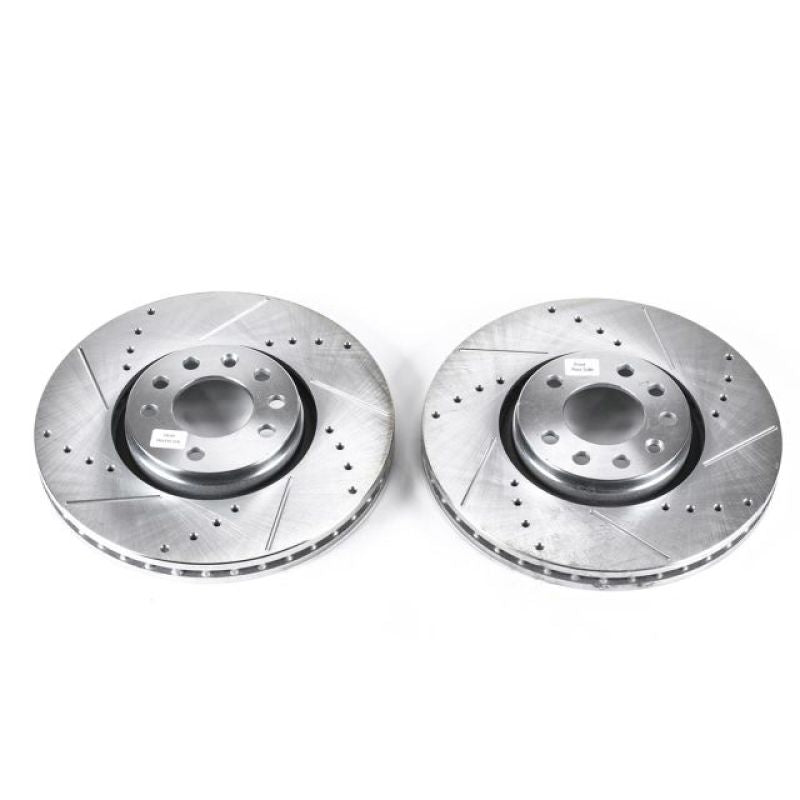 Power Stop 06-11 Saab 9-3 Front Evolution Drilled & Slotted Rotors - Pair Power Stop 06-11 Saab 9-3 Front Evolution Drilled & Slotted Rotors - Pair
