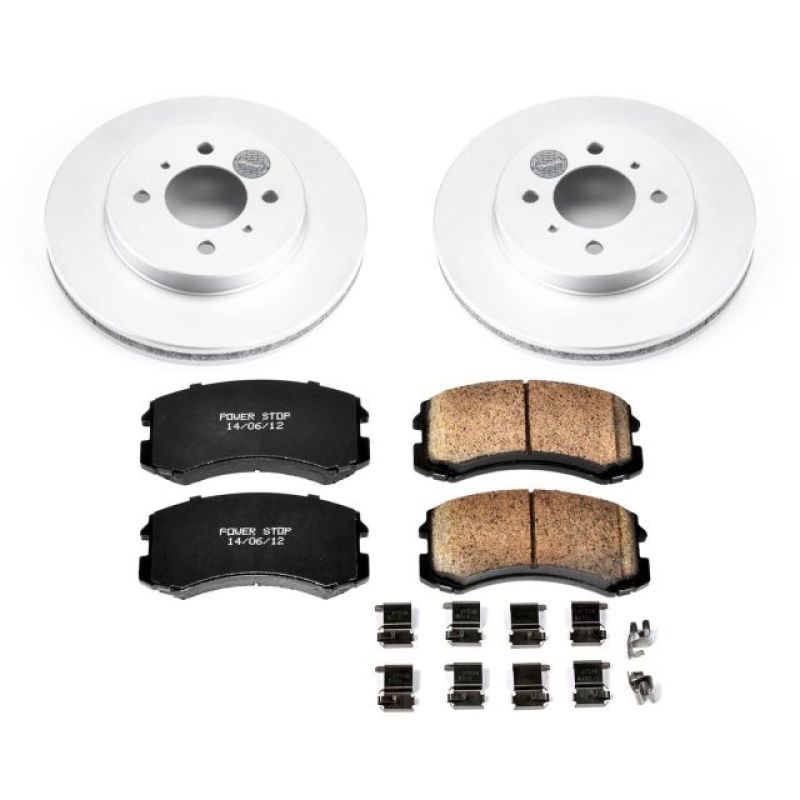 Power Stop 02-07 Mitsubishi Lancer Front Z17 Evolution Geomet Coated Brake Kit Power Stop 02-07 Mitsubishi Lancer Front Z17 Evolution Geomet Coated Brake Kit