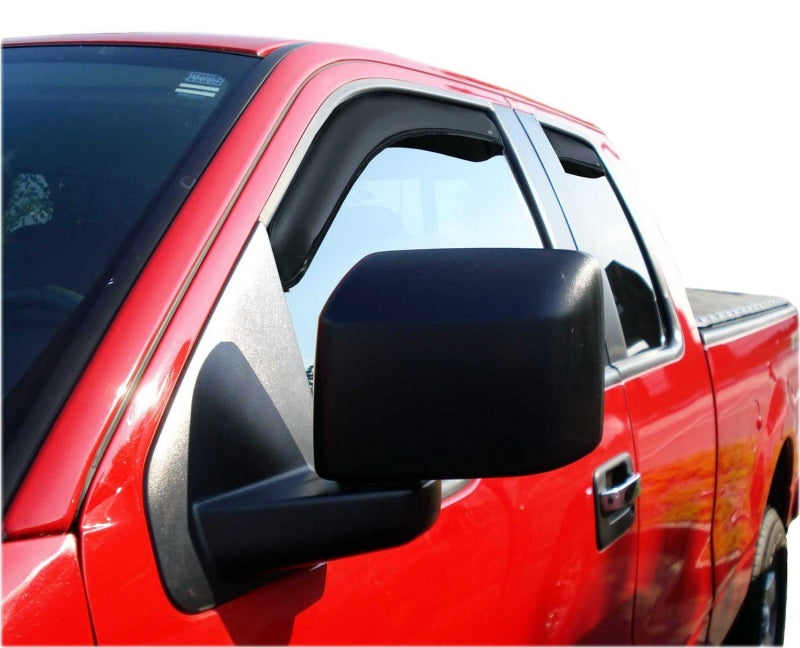 AVS 04-14 Ford F-150 Supercab Ventvisor In-Channel Front & Rear Window Deflectors 4pc - Smoke AVS 04-14 Ford F-150 Supercab Ventvisor In-Channel Front & Rear Window Deflectors 4pc - Smoke