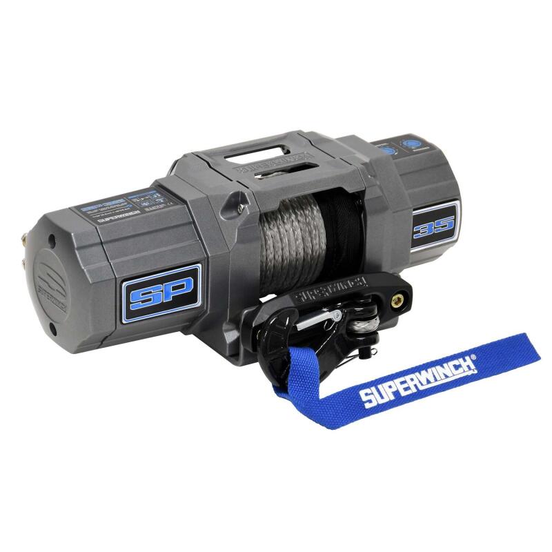 Superwinch 3500 LBS 12V DC 7/32in x 40ft Synthetic Rope Hawse Fairlead SP 35SR Winch Superwinch 3500 LBS 12V DC 7/32in x 40ft Synthetic Rope Hawse Fairlead SP 35SR Winch