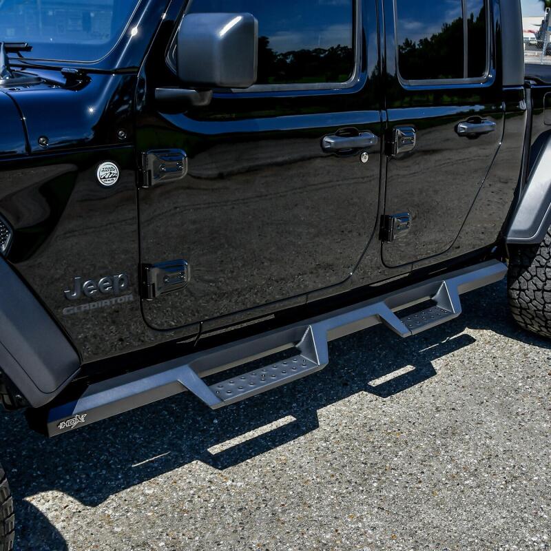 Westin 2020 Jeep Gladiator HDX Drop Nerf Step Bars - Textured Black Westin 2020 Jeep Gladiator HDX Drop Nerf Step Bars - Textured Black