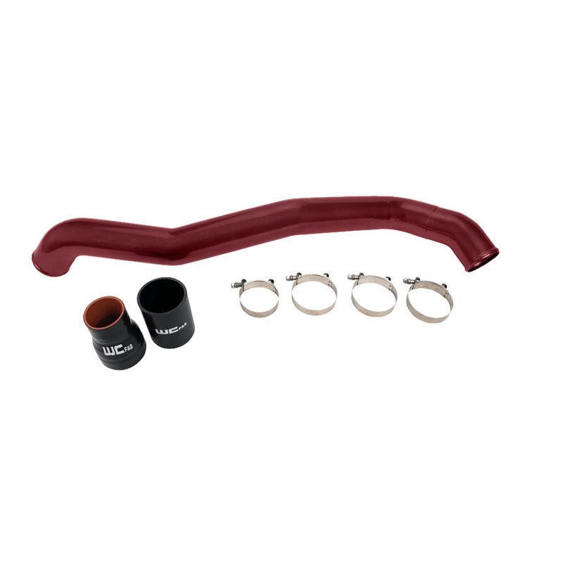 Wehrli 11-16 Chevrolet 6.6L LML Duramax Driver Side 3in Intercooler Pipe - WCFab Red Wehrli 11-16 Chevrolet 6.6L LML Duramax Driver Side 3in Intercooler Pipe - WCFab Red