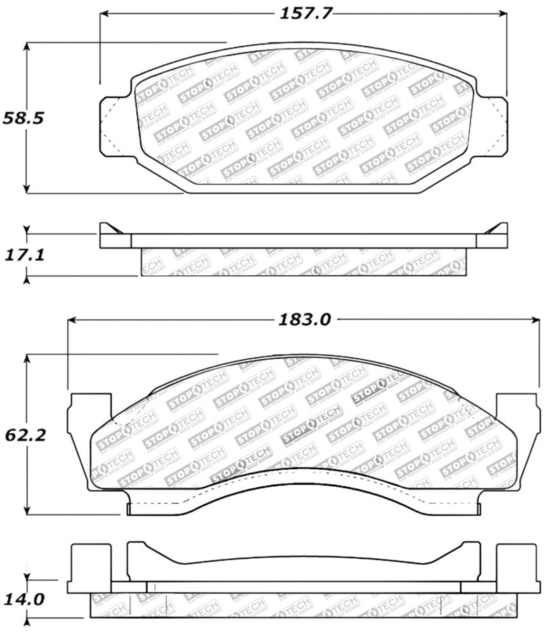 StopTech Performance 72-74 Ford Gran Torino / Ranchero / Thunderbird Front Brake Pads StopTech Performance 72-74 Ford Gran Torino / Ranchero / Thunderbird Front Brake Pads