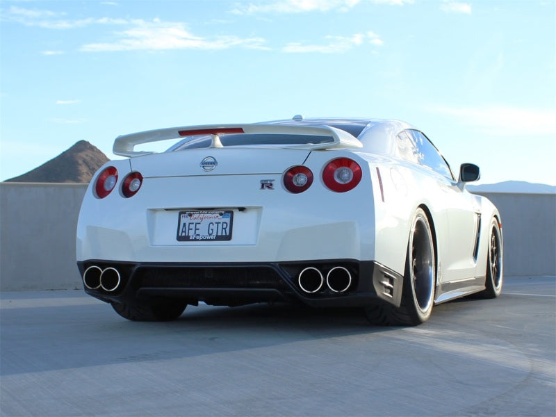 aFe Takeda 3in SS Exhaust Cat-Back 09-14 Nissan GTR V6 3.8L Carbon Fiber Tips aFe Takeda 3in SS Exhaust Cat-Back 09-14 Nissan GTR V6 3.8L Carbon Fiber Tips