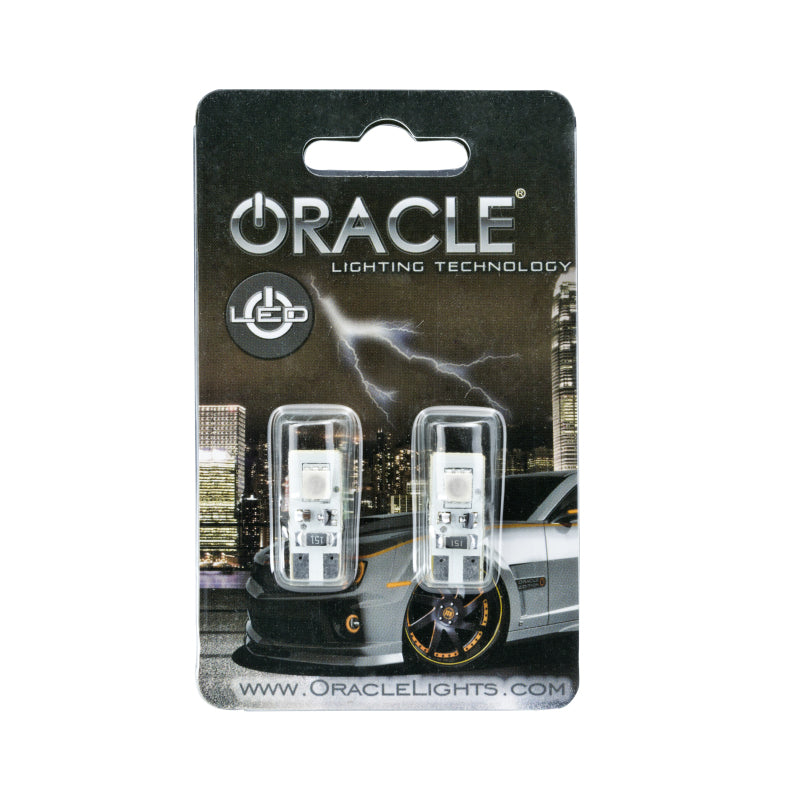 Oracle T10 2 LED 3 Chip Flank Bulb (Pair) - Red SEE WARRANTY Oracle T10 2 LED 3 Chip Flank Bulb (Pair) - Red SEE WARRANTY