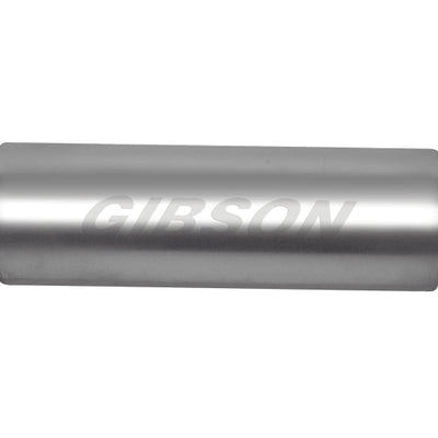 Gibson SFT Superflow Offset/Offset Round Muffler - 8x24in/3in Inlet/3in Outlet - Stainless
