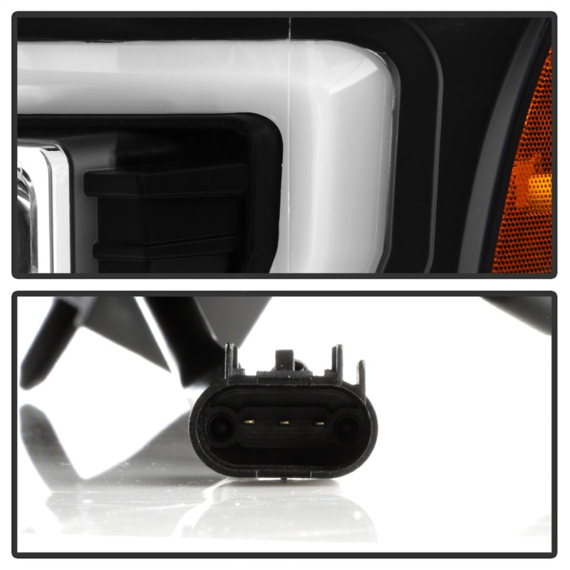 Spyder Ford F250/350/450 11-16 V2 High-Power LED Headlights-White Light Bar-Black PRO-YD-FS11V2PL-BK Spyder Ford F250/350/450 11-16 V2 High-Power LED Headlights-White Light Bar-Black PRO-YD-FS11V2PL-BK