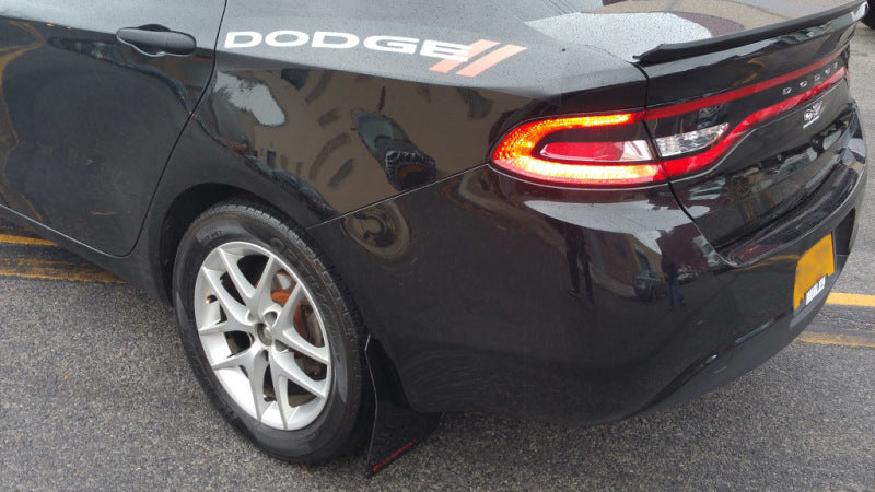 Rally Armor 13-16 Dodge Dart Black UR Mud Flap w/ White Logo Rally Armor 13-16 Dodge Dart Black UR Mud Flap w/ White Logo