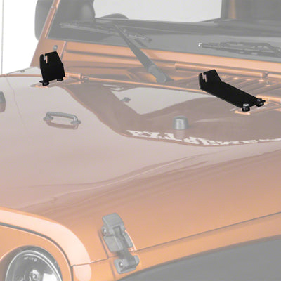 Raxiom 07-18 Jeep Wrangler JK 20-In Light Bar Hood Mounting Brackets