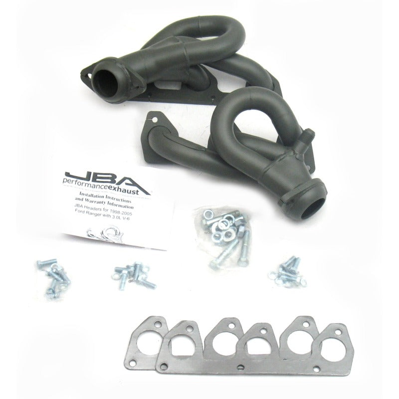 JBA 98-01 Ford Ranger 3.0L V6 w/EGR 1-1/2in Primary Ti Ctd Cat4Ward Header JBA 98-01 Ford Ranger 3.0L V6 w/EGR 1-1/2in Primary Ti Ctd Cat4Ward Header