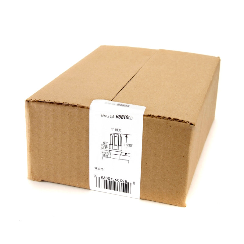 McGard SplineDrive Tuner 8 Lug Install Kit w/Locks & Tool (Cone) M14X1.5 / 1in. Hex - Gold McGard SplineDrive Tuner 8 Lug Install Kit w/Locks & Tool (Cone) M14X1.5 / 1in. Hex - Gold