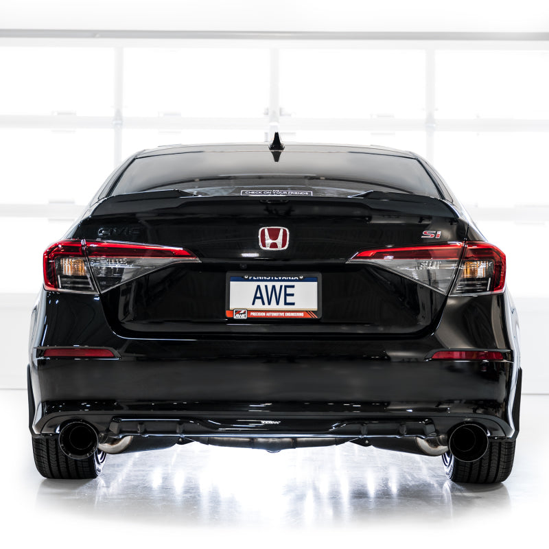 AWE Tuning 22+ Honda Civic Si/Acura Integra Track Edition Catback Exhaust - Dual Diamond Black Tips AWE Tuning 22+ Honda Civic Si/Acura Integra Track Edition Catback Exhaust - Dual Diamond Black Tips