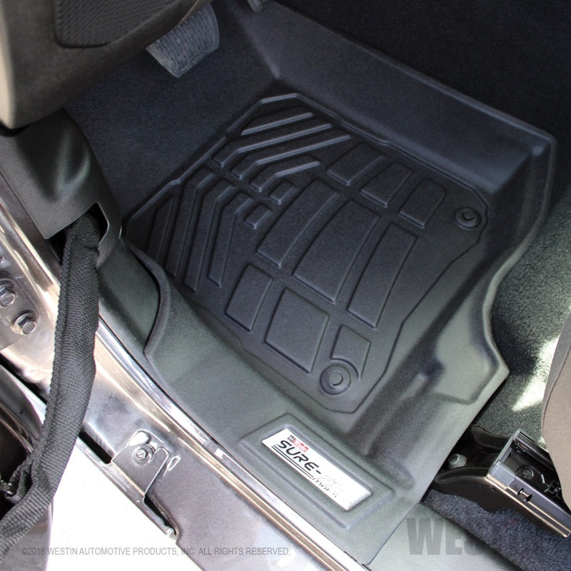 Westin 2018-2019 Jeep Wrangler JL Wade Sure Fit Floor Liners Front - Black Westin 2018-2019 Jeep Wrangler JL Wade Sure Fit Floor Liners Front - Black