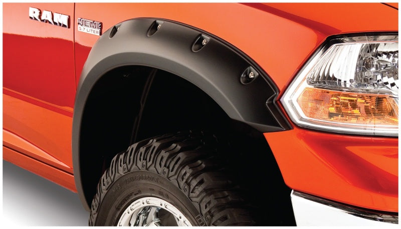 Bushwacker 09-18 Dodge Ram 1500 Fleetside Pocket Style Flares 4pc 67.4/76.3/96.3in Bed - Black Bushwacker 09-18 Dodge Ram 1500 Fleetside Pocket Style Flares 4pc 67.4/76.3/96.3in Bed - Black