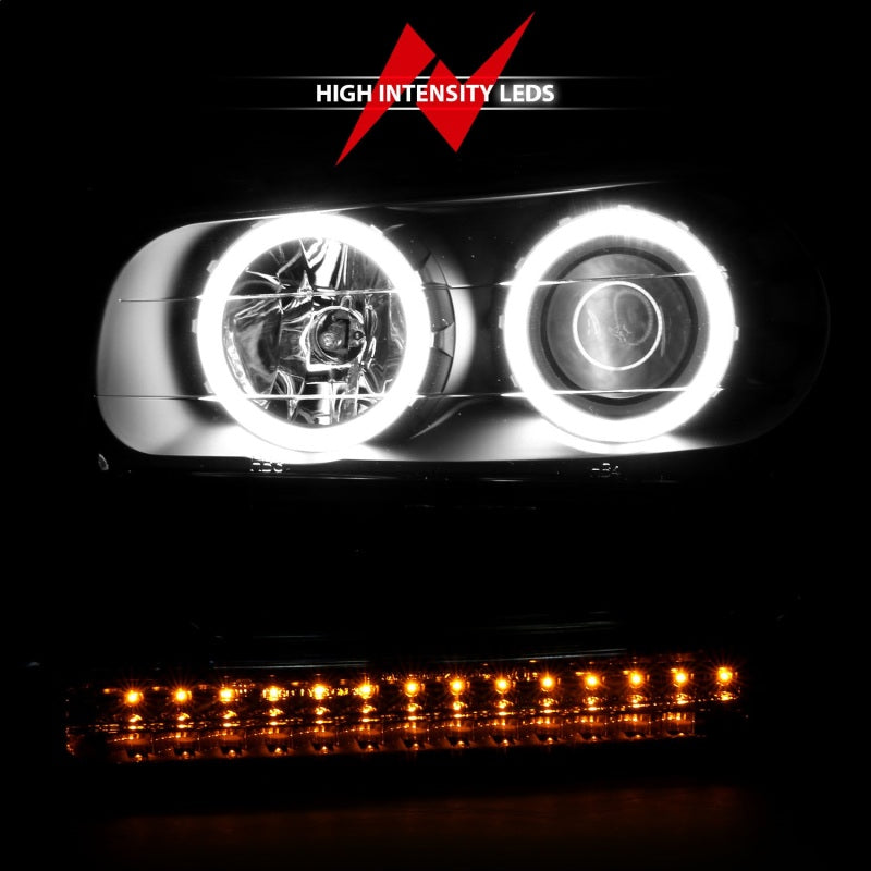 ANZO 2002-2009 Chevrolet Trailblazer Projector Headlights w/ Halo Black ANZO 2002-2009 Chevrolet Trailblazer Projector Headlights w/ Halo Black