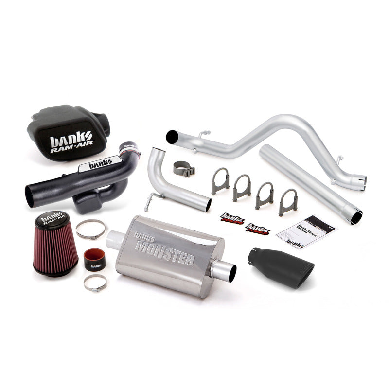 Banks Power 12-15 Jeep 3.6L Wrangler (All) 4dr Stinger Sys (no AutoMind) - SS Single Exh w/ Blk Tip Banks Power 12-15 Jeep 3.6L Wrangler (All) 4dr Stinger Sys (no AutoMind) - SS Single Exh w/ Blk Tip