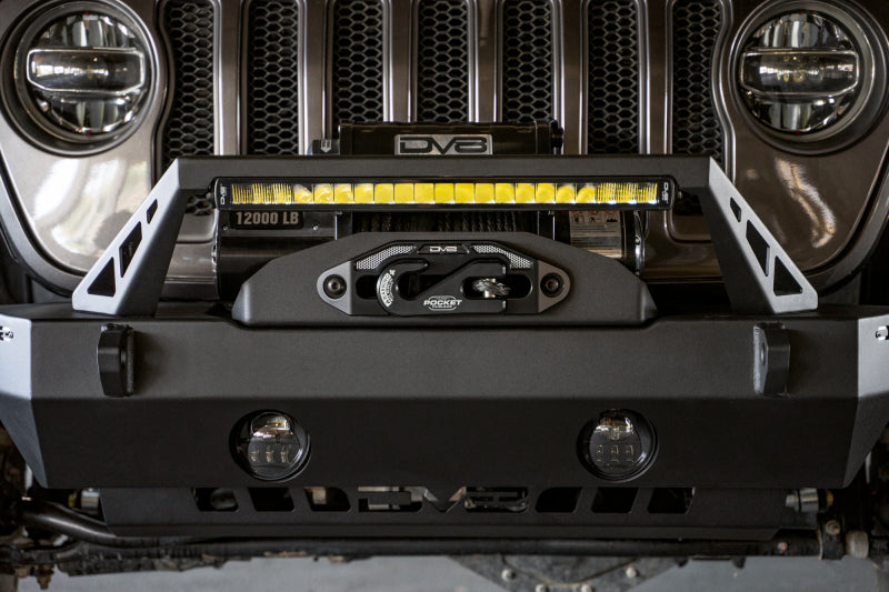 DV8 Offroad 07-23 Jeep Wrangler/Gladiator JT/JK/JL FS-25 Stubby Front Bumper w/Plated Bull Bar DV8 Offroad 07-23 Jeep Wrangler/Gladiator JT/JK/JL FS-25 Stubby Front Bumper w/Plated Bull Bar