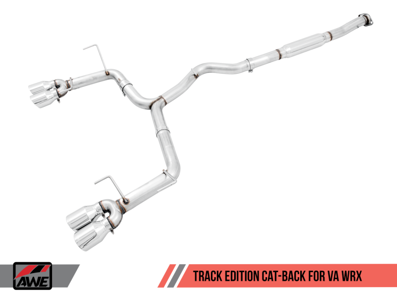 AWE Tuning Subaru WRX/STI VA/GV Sedan Track Edition Exhaust - Chrome Silver Tips (102mm) AWE Tuning Subaru WRX/STI VA/GV Sedan Track Edition Exhaust - Chrome Silver Tips (102mm)