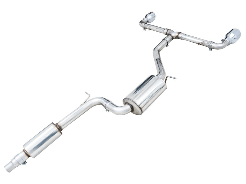 AWE 2022 VW GTI MK8 Touring Edition Exhaust - Chrome Silver Tips AWE 2022 VW GTI MK8 Touring Edition Exhaust - Chrome Silver Tips
