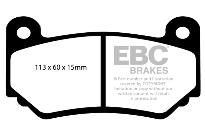 EBC 08-11 Lotus Exige 1.8 Supercharged (240) Greenstuff Front Brake Pads EBC 08-11 Lotus Exige 1.8 Supercharged (240) Greenstuff Front Brake Pads