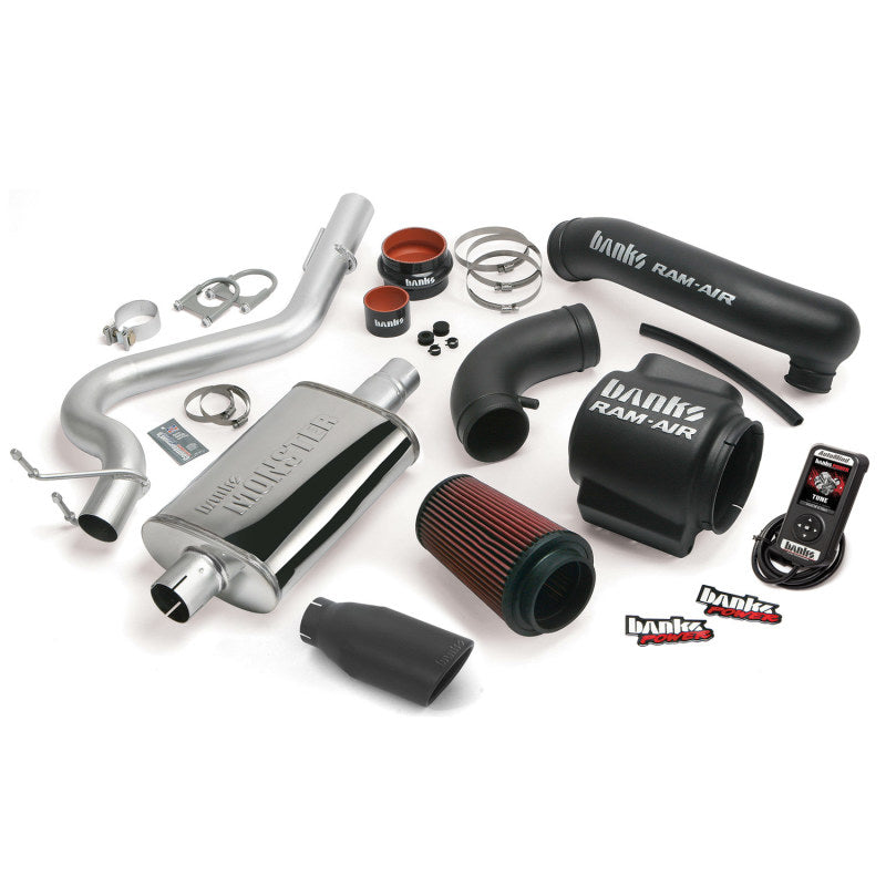 Banks Power 00-03 Jeep 4.0L Wrangler Stinger System - SS Single Exhaust w/ Black Tip Banks Power 00-03 Jeep 4.0L Wrangler Stinger System - SS Single Exhaust w/ Black Tip