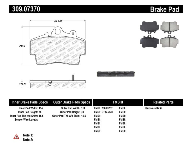 StopTech Performance Brake Pads StopTech Performance Brake Pads