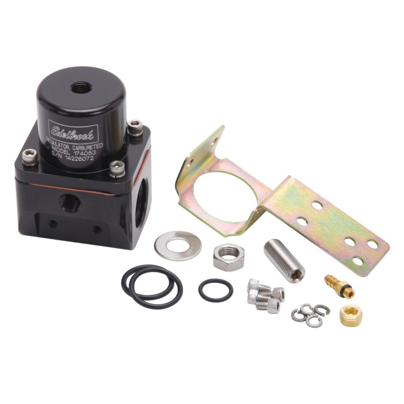 Edelbrock Fuel Pressure Regulator Carbureted 180 GPH 5-10 PSI -10 In/Out -6 Return Black Edelbrock Fuel Pressure Regulator Carbureted 180 GPH 5-10 PSI -10 In/Out -6 Return Black