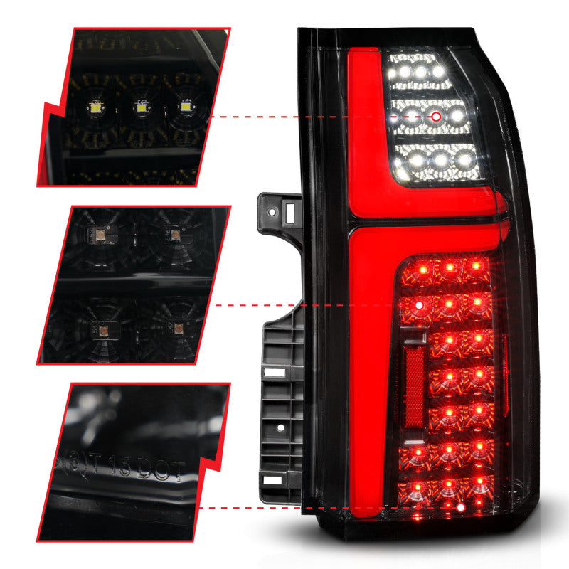 ANZO 15-20 Chevrolet Tahoe Sequential LED Tube Taillights Black ANZO 15-20 Chevrolet Tahoe Sequential LED Tube Taillights Black