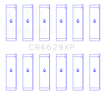 King Engine Bearings Nissan TB48DE/TB45E/TB42 Set of 6