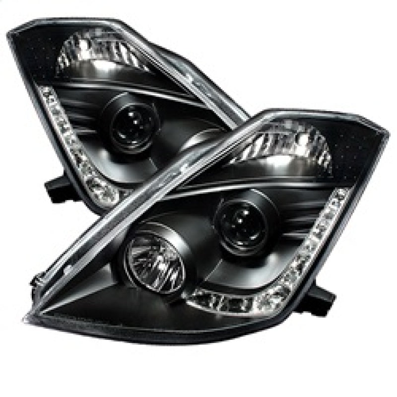 Spyder Nissan 350Z 03-05 Projector Headlights Xenon DRL Blk High H1 Lw D2R PRO-YD-N350Z02-HID-DRL-BK Spyder Nissan 350Z 03-05 Projector Headlights Xenon DRL Blk High H1 Lw D2R PRO-YD-N350Z02-HID-DRL-BK