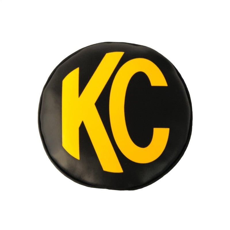 KC HiLiTES 6in. Round Soft Cover (Pair) - Black w/Yellow KC Logo KC HiLiTES 6in. Round Soft Cover (Pair) - Black w/Yellow KC Logo
