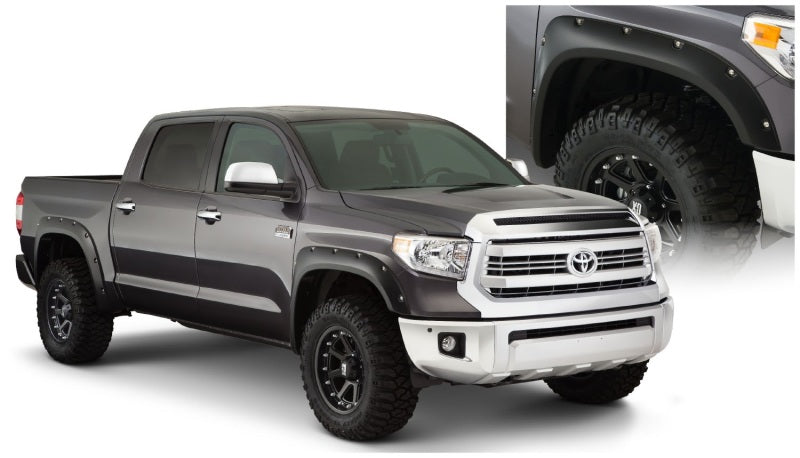 Bushwacker 14-18 Toyota Tundra Fleetside Pocket Style Flares 4pc 66.7/78.7/97.6in Bed - Black Bushwacker 14-18 Toyota Tundra Fleetside Pocket Style Flares 4pc 66.7/78.7/97.6in Bed - Black