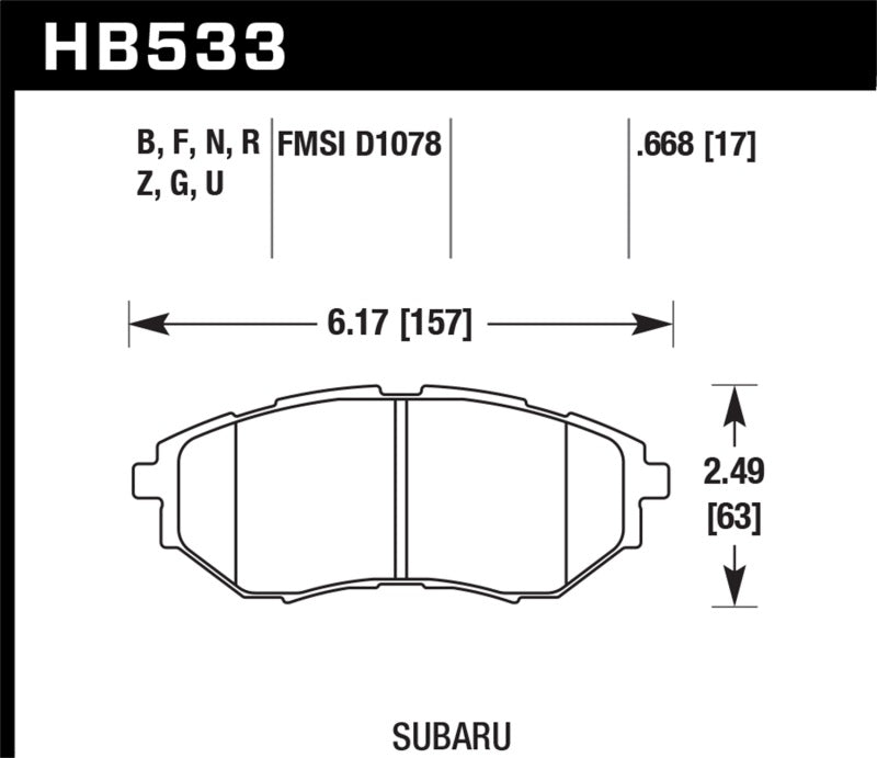 Hawk 05-08 LGT D1078 HP+ Street Front Brake Pads Hawk 05-08 LGT D1078 HP+ Street Front Brake Pads