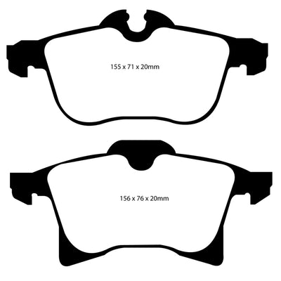 EBC 08-09 Saturn Astra 1.8 Yellowstuff Front Brake Pads