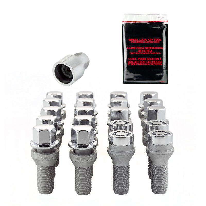 McGard 5 Lug Hex Install Kit w/Locks (Cone Seat Bolt) M14X1.5 / 17mm Hex / 28.0mm Shank L. - Chrome McGard 5 Lug Hex Install Kit w/Locks (Cone Seat Bolt) M14X1.5 / 17mm Hex / 28.0mm Shank L. - Chrome