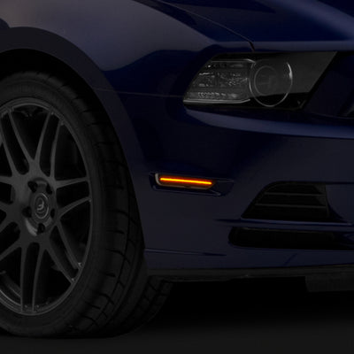 Raxiom 10-14 Ford Mustang Axial Series LED Side Marker Lights (Smoked)
