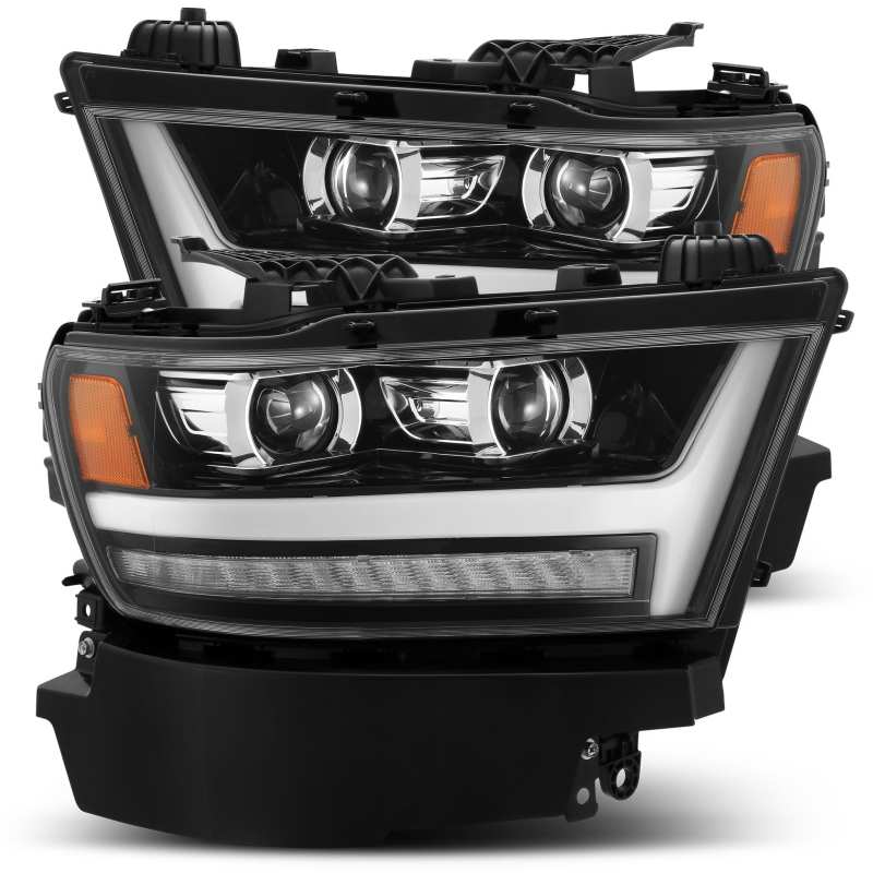 AlphaRex 19-20 Dodge Ram 1500 LUXX LED Proj Headlights Plank Jet Blk w/Activ Light/Seq Signal/DRL AlphaRex 19-20 Dodge Ram 1500 LUXX LED Proj Headlights Plank Jet Blk w/Activ Light/Seq Signal/DRL